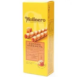 Вафельные трубочки Molinero с начинкой со вкусом соленой карамели 140 г