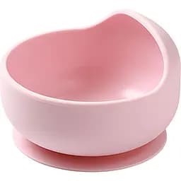Мисочка силиконовая BabyOno с присоской розовый