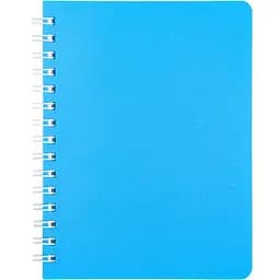 Книга записная Buromax Bright в клеточку А6 спираль голубая 60 листов (BM.24654155-14)