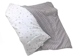 Плед з плюшем Moontime 100 x 80 см "Зорепад сірий на білому"