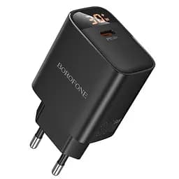 Сетевое зарядное устройство для Borofone BA97A Ilustre single-port PD30W charger with digital display (EU) черный