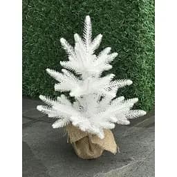 Ялинка Hvoya Classic лита у мішковині 50 см біла