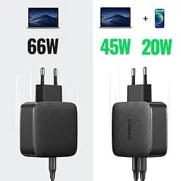 Зарядний пристрій Ugreen CD216 PD Fast Charger чорний (70867) - мініатюра 2