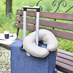 Подушка рогалик для подорожей Ideia Travel, 32х32 см, сіра (0800073548) - мініатюра 4