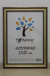 Фоторамка 13х18, золото-коричнева із золотим обрамленням, 333-х811-10, СКЛО + КАРТОН                                                                                                                                                                                                                                                                                                                                                                                                            