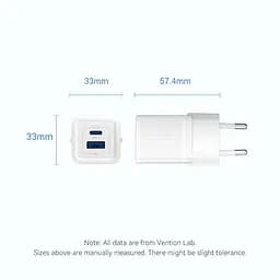 Зарядний пристрій 2xUSB 30W (USB-A/USB-C) + USB-C cable М-М White Vention - мініатюра 4