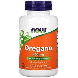 Натуральна добавка NOW Oregano 450 mg, 100 вегакапсул