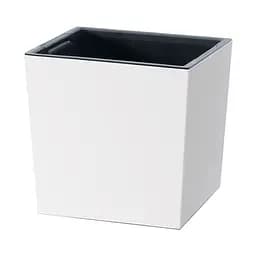 Горщик для квітів Prosperplast Urbi Low квадратний з вкладником 2 в 1 білий 300 мм (88519-449)