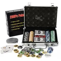 Настільна гра Metr+ Покер дві колоди карт 200 фішок п'ять кубиків (M 2779)