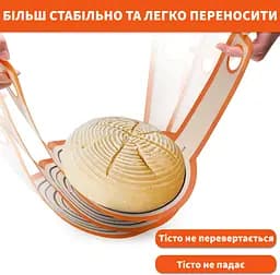 Силіконова стрічка-підкладка (килимок-слінг) для випікання хліба, тіста або кексів у духовці й аерогрилі, Kitchen Master Помаранчевий 87924 - мініатюра 3