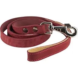 Повідець одинарний Collar, шкіра, непрошитий, М, 122х2 см, рожевий