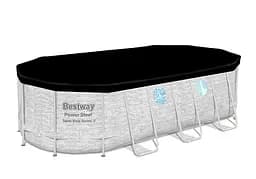 Сімейний овальний каркасний басейн Bestway 56716 549×274×122 см з фільтром та сходами на 13420 л - мініатюра 2