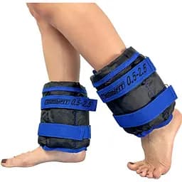 Утяжелители EasyFit 0,5-2,5 кг для ног и рук Черные-синие (EF-WHT-0,5-2,5-BL)