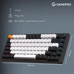 Клавіатура GamePro Asgard Valhalla Pro QLAB Sakura Switch Black (MK160-B-QS-PRO) - мініатюра 19