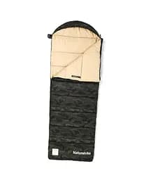 Спальник Naturehike M320 (CNK2350WS023) +15°C - з капюшоном - лівий - зелений камуфляж