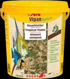 Сухий корм Sera Vipan Nature 21л 4 кг універсальний для всіх акваріумних риб що живляться з поверхні води