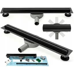 Душовий канал Rea Neo Slim Pro 50 см black REA-G6992