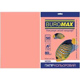 Папір кольоровий Buromax Neon А4 50 аркушів рожевий (BM.2721550-10)