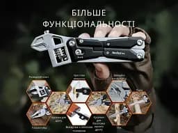 Плоскогубці з розвідним ключем Nextool Adjustable Wrench Pliers W4 NE20362A - мініатюра 6