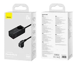 Зарядний пристрій Baseus 65 W GaN3 Pro (PSZM000901 ) + кабель чорний - мініатюра 8