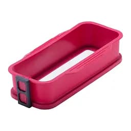 Силіконова форма для випічки Kamille зі скляним дном, 26х11х6 см, червона (KM-7758)