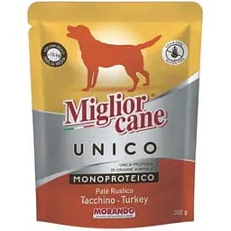 Вологий корм для собак Morando Migliorcane Unico паштет з індички 300 г