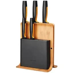 Набір кухонних ножів з бамбуковим блоком Fiskars Functional Form ™ 5 шт 1057552