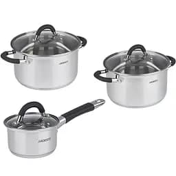 Набір посуду Ardesto Gemini Salerno 6 предметів нержавіюча сталь/силікон (AR1906S)