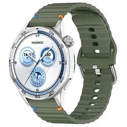 Силіконовий ремінець Wavy для Smart Watch 22mm Dark Olive