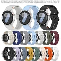 Силіконовий ремінець BeCover Ribbed Tape для Samsung Galaxy Watch (20 mm) 3 41 mm/4 40mm-44mm/5 40-44mm/6 40-44mm/7 40-44mm Yellow (712051) - мініатюра 4