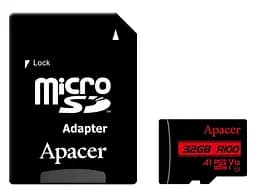 Карта пам'ятi microSDHC 32GB U1 V10 A1 R100 + adapter (100/10 MB/s) Apacer teh0022584