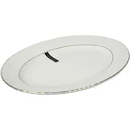 Тарілка Interos Снігова Королева порцелянова біла мілка овальна 25 см (223125-А)