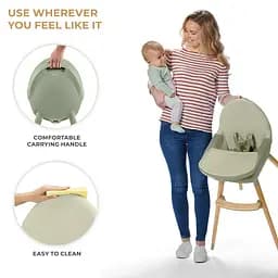 Стільчик для годування 2 в 1 Kinderkraft Fini 2 Green (KHFINI02GRE0000) - мініатюра 4