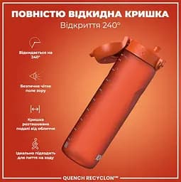 Пляшка для води ION8 1000 мл (ЕКО пляшка) BPA Free Hearty Orange (I8RF1000HORG) - мініатюра 3