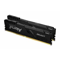 Модуль памяти Kingston Fury DDR4 16Gb (2x8) Beast 3600 MHz Black (KF436C17BBK2/16) Б/у