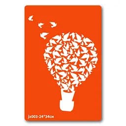 Трафарет для био-тату Аэростат Fresh Tattoo jx003-24*34см, размер 24 х 34см