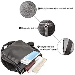 Сумка SHVIGEL 11081 із натуральної шкіри чорна - мініатюра 8