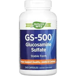 Глюкозамін сульфат Nature's Way Glucosamine Sulfate GS-500 240 капсул