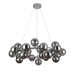 Люстра стельова Levistella 7841019-25 GAB+BK, G9, 25W, срібний метал, скло, сучасний стиль для дому