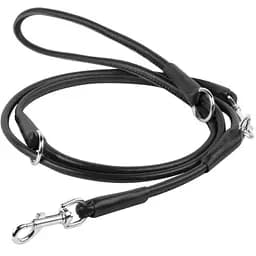 Поводок-перестежка Waudog Glamour, круглый, 183х0,6 см, черный