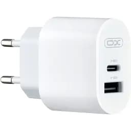 Сетевое зарядное устройство XO L97 A + C dual port Home charger Белый