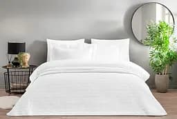 Постільна білизна Bellamy White Жаккард з покривалом 250х260 см Tac pbe0051666