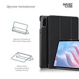 Чохол-книжка на планшет Honor Pad X9, Smart Case, black, підставка для планшета 11.5 , шкіряний, мікрофібра, на магніті, ArmorStandart (ARM74057) - мініатюра 4