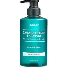 Шампунь Kundal Dandruff Relief Shampoo White Musk для сухої шкіри голови з ароматом білого мускусу 500 мл