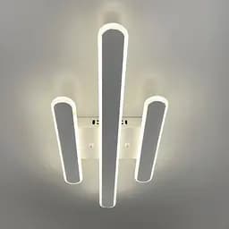 Стельова LED люстра в білому корпусі 62х25х6 см | Line F | Арт. 6203-3 WT - мініатюра 3