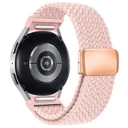 Ремінець для Samsung Galaxy Watch 7/FE/6/6 Classic/5/5Pro/4/4 Classic, Braided Solo Loop, рожевий, нейлоновий, текстильний, плетений, еластичний змінний браслет для смарт-годин, ArmorStandart (ARM86841)