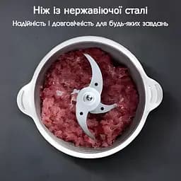 Подрібнювач кухонний, подрібнювач чопер, блендер з металічною чашою, Rainberg 1300 Вт Chopper, Зелений  - мініатюра 6