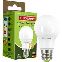 Светодиодная лампа Eurolamp LED Ecological Series, A60, 10W, E27, 3000K (LED-A60-10273(P))