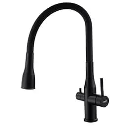 Змішувач для кухні на дві води Koer KI-72024-05 KR5012 Чорний матовий