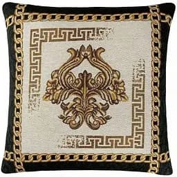 Наволочка Прованс Arte di lusso-3, 45х45 см біла із золотим (25637)